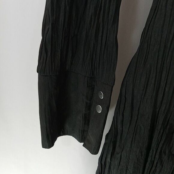 Ashley Stewart shirt Dress women's size 18 black button up - Picture 4 of 15